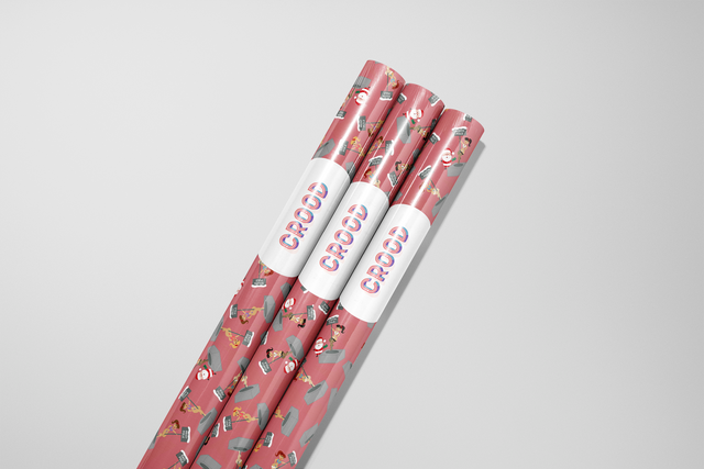 Funny Santa Christmas Wrapping Paper