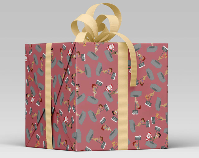 Funny Santa Christmas Wrapping Paper