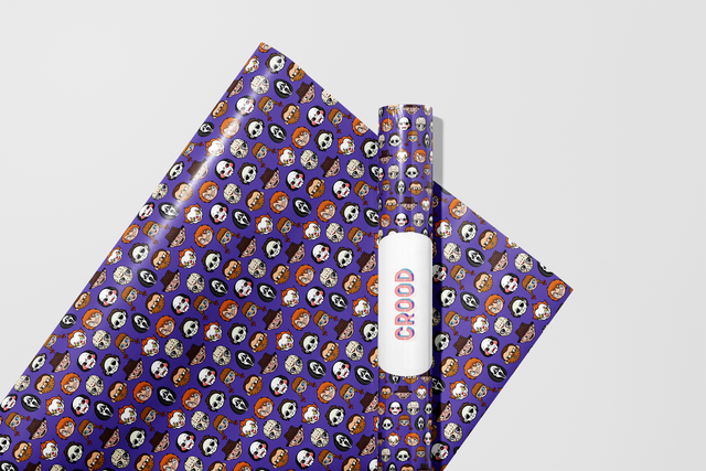 Spooktacular Croodie Villians Wrapping Paper Rolls