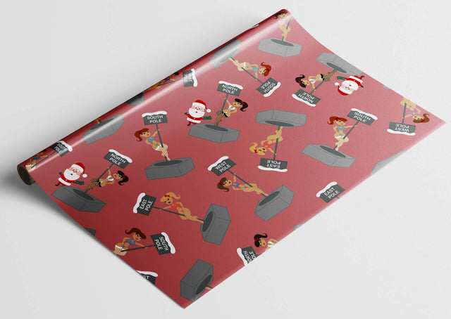 Funny Santa Christmas Wrapping Paper